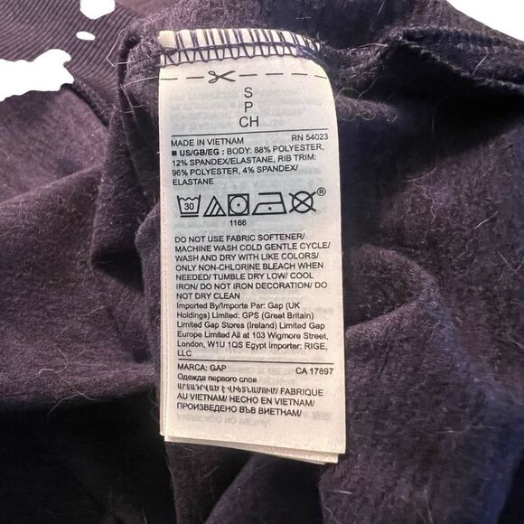 Gap fit navy brushed tech jersey sweater. Size small - Picture 4 of 7